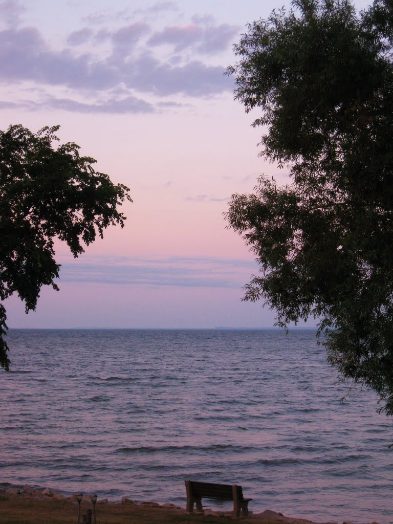 View of Green Bay from the AmericInn balcony
