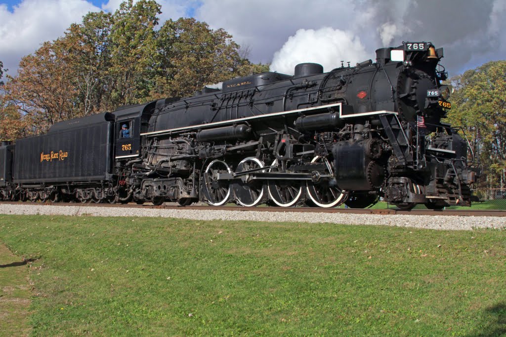 NKP 765 passing through Woodland Park, Ithaca, MI, October 2011