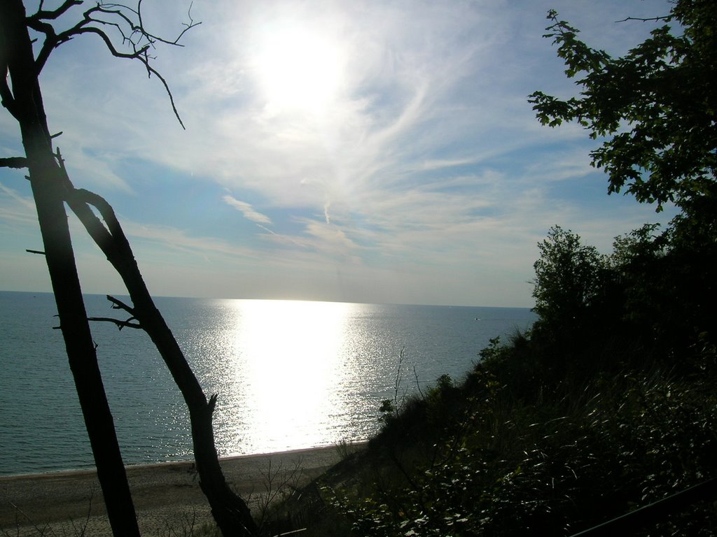 Sun over Lake Michigan