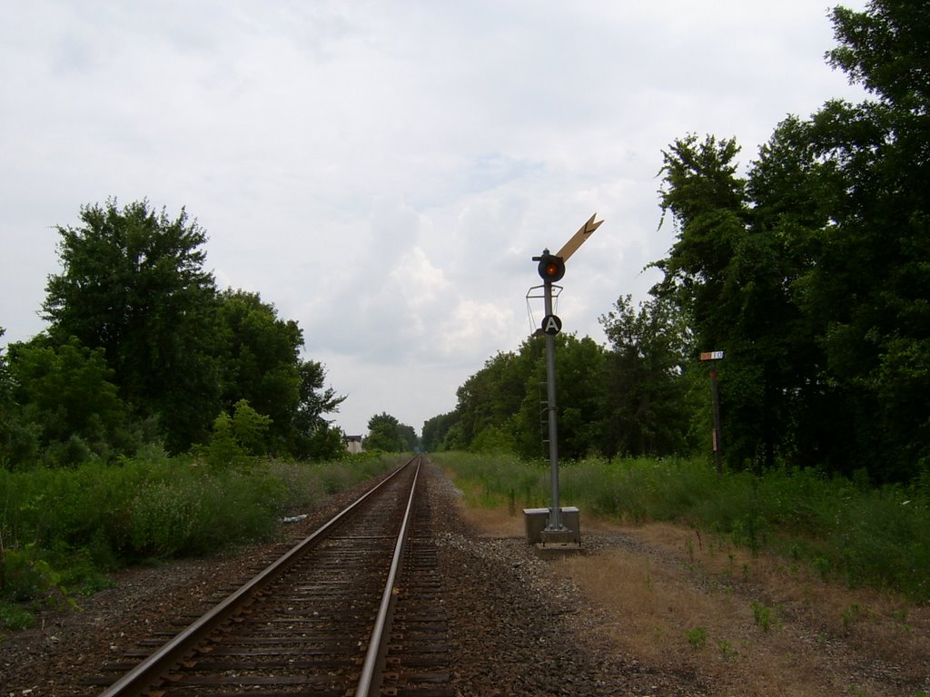 GR&I / Norfolk Southern looking South -- North Approach Signal in Kalamazoo, MI