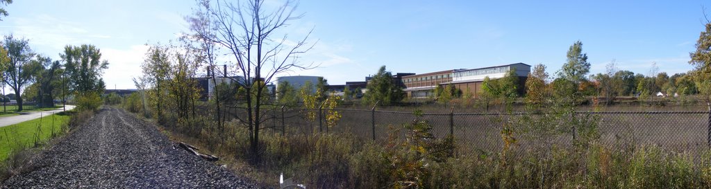 Former CK&S ROW / KVP Mill 2 and Power House View from the North East, Parchment, MI