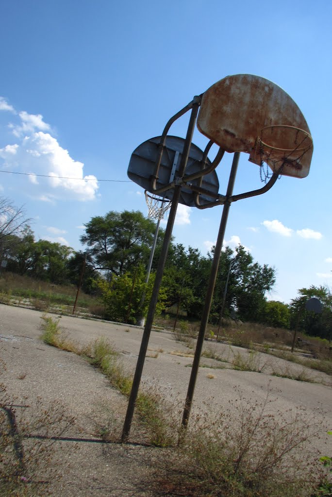 Used to be basketball courts (Crystal Lake Park, Pontiac, MI)
