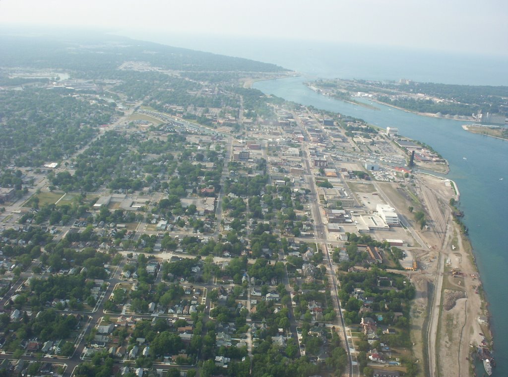 Port Huron, Michigan... from the air