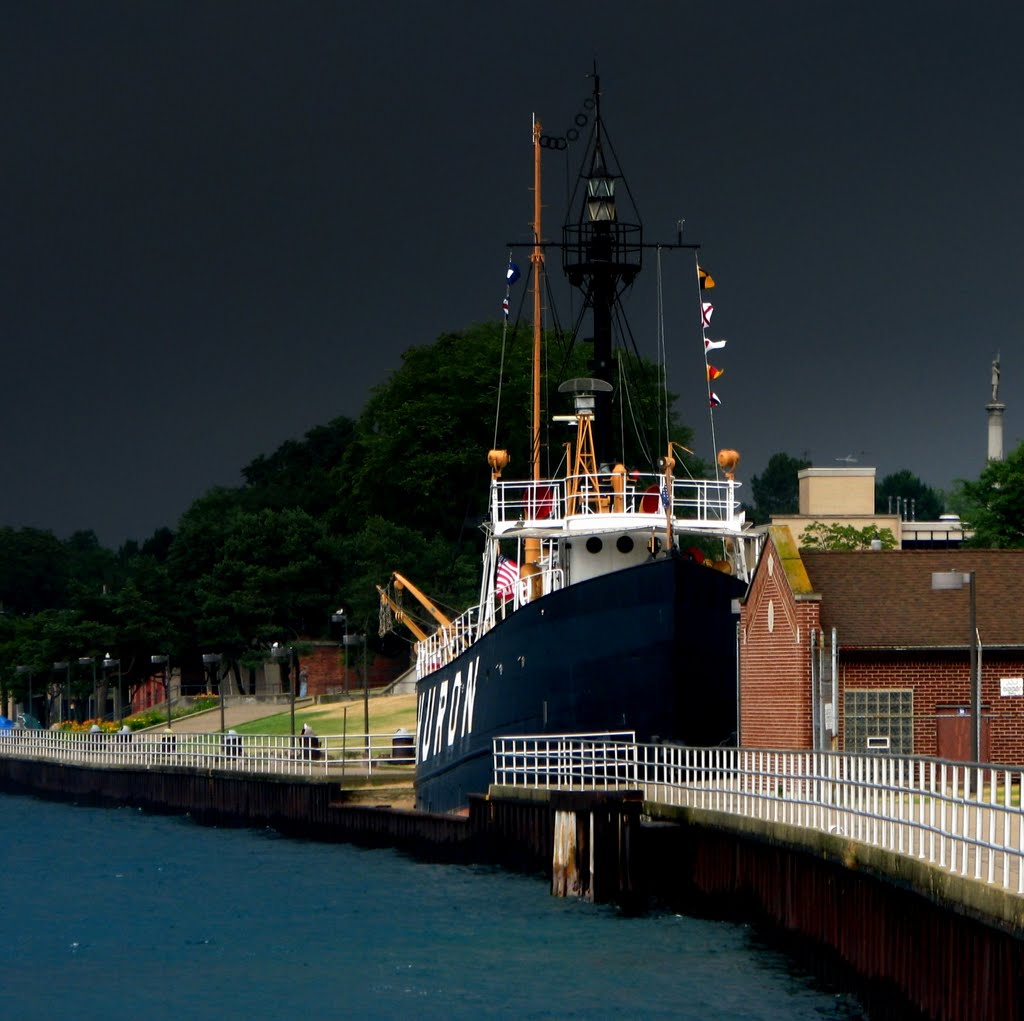 Huron Lightship on a stormy day