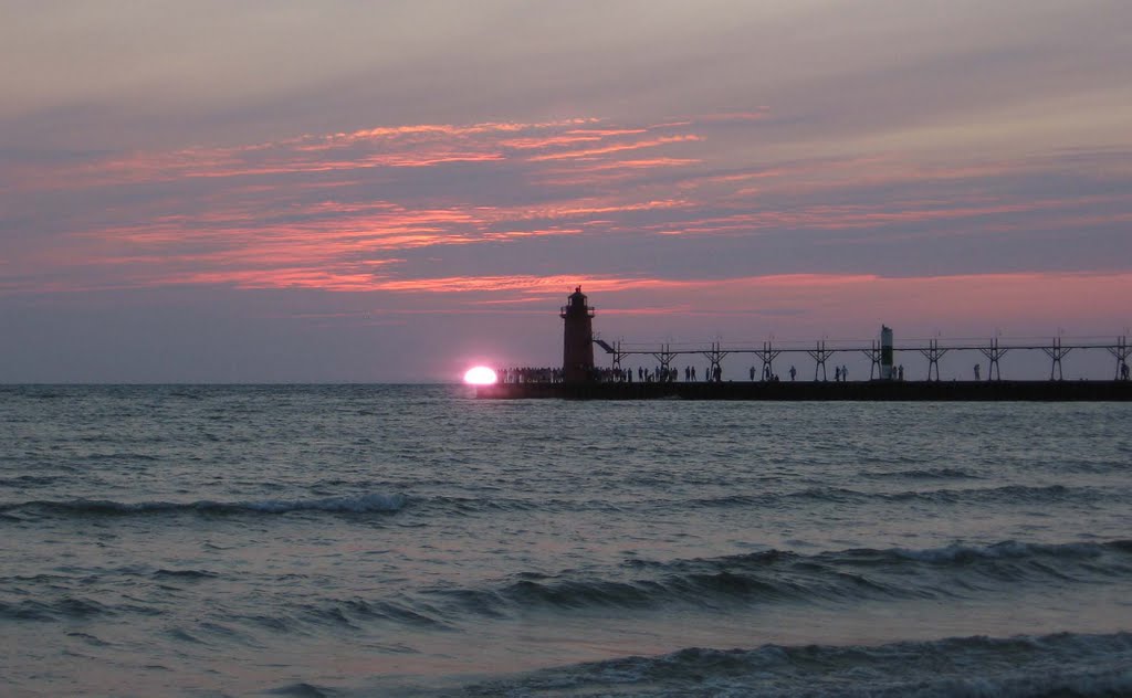 Sunset in South Haven beach