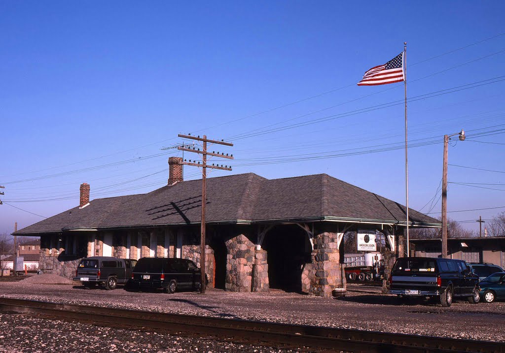 Stone railroad depot, Wyandotte Michigan