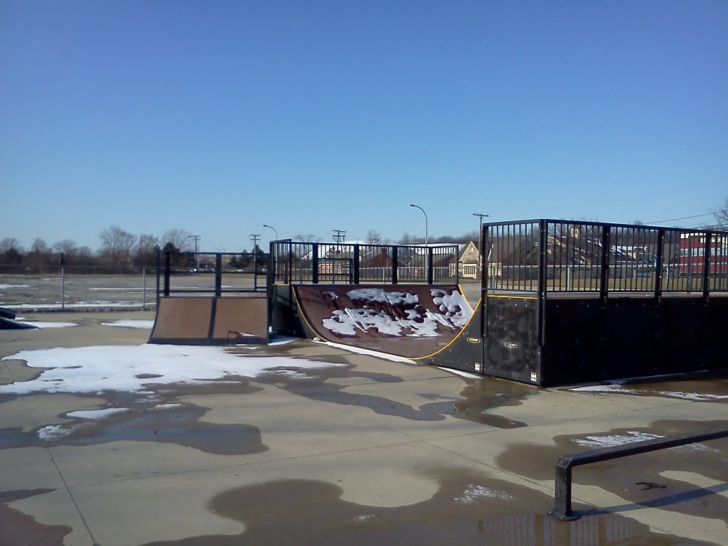 Troy Skatepark in the winter