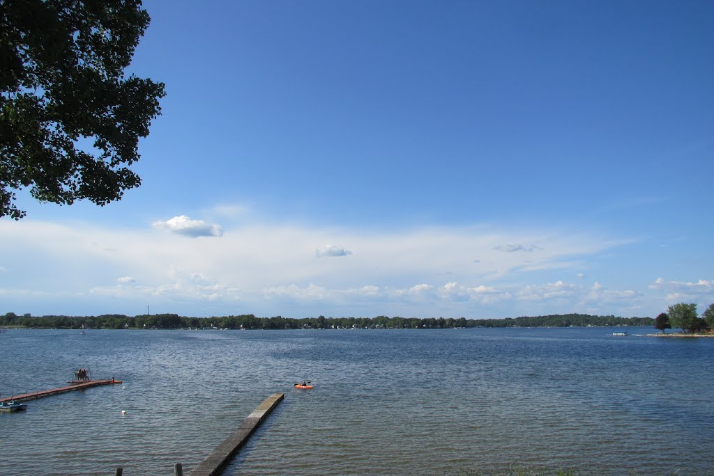 Whitmore Lake viewed from E Shore Rd