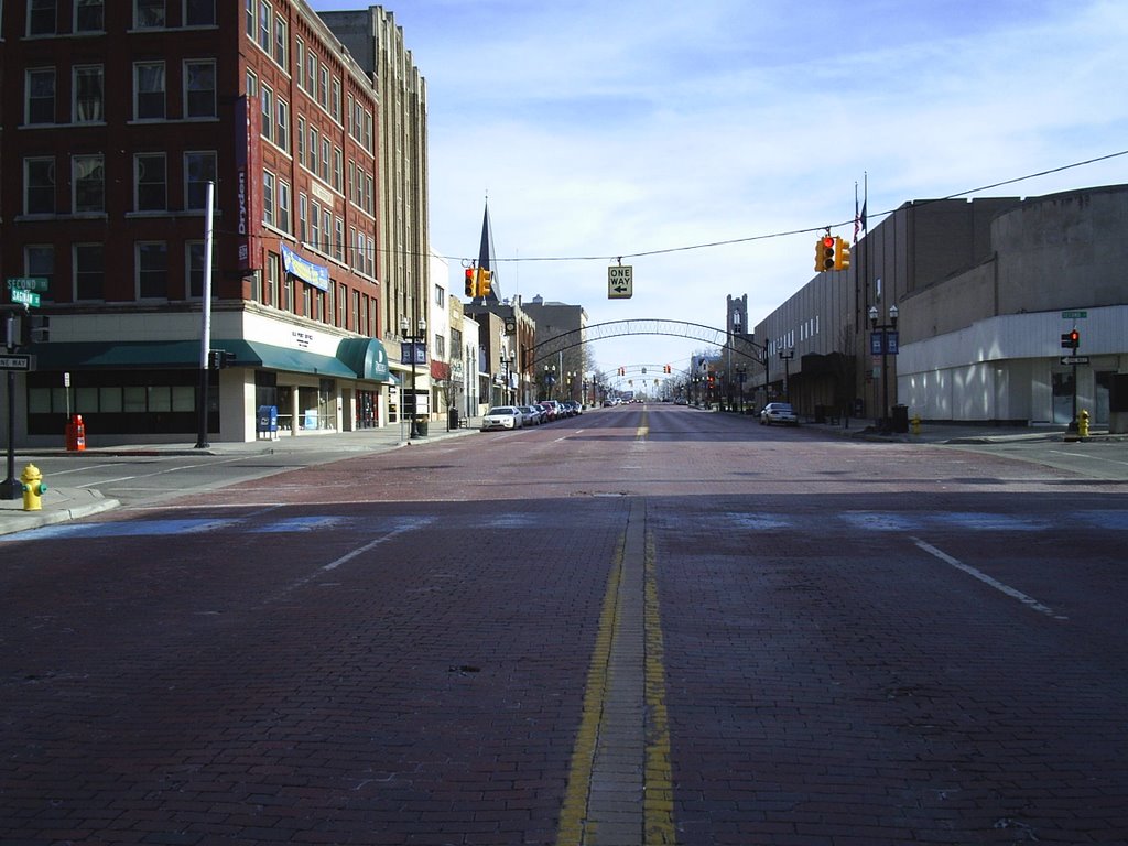 Saginaw Street, Looking South, Flint, Michigan