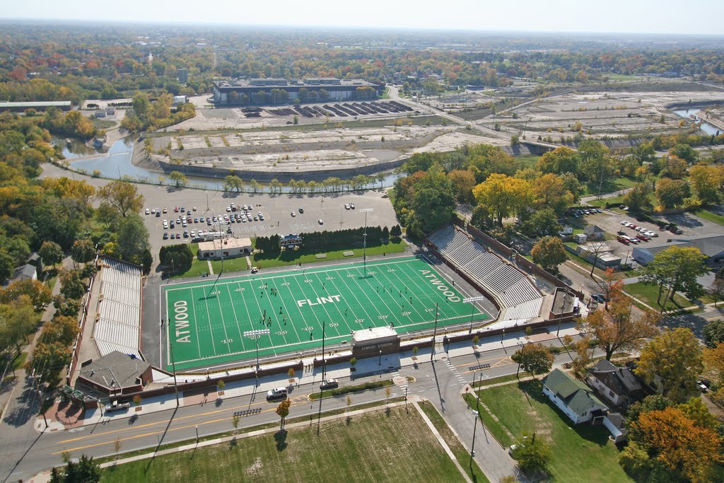 Atwood Stadium from Helicopter