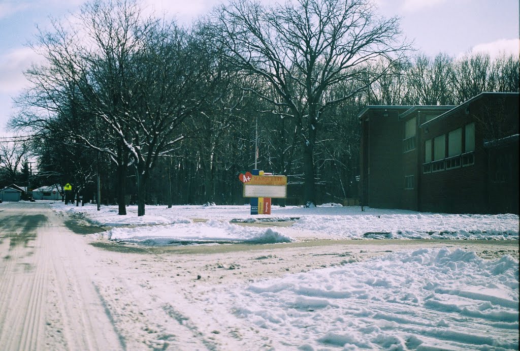 Marquette Elementary School in northeast Detroit Michigan USA