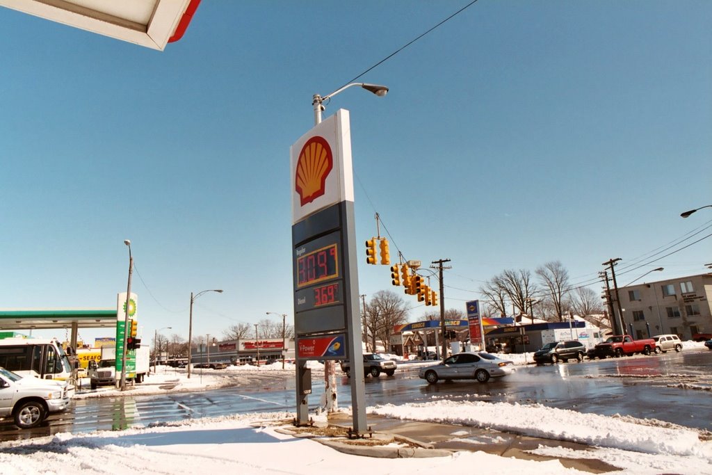 East side Detroit intersection of Cadieux and Harper Michigan USA