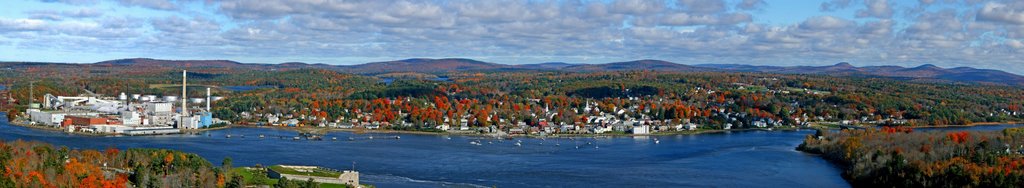Bucksport & Fort Knox from the West Tower of the New Penobscot Narrows Bridge