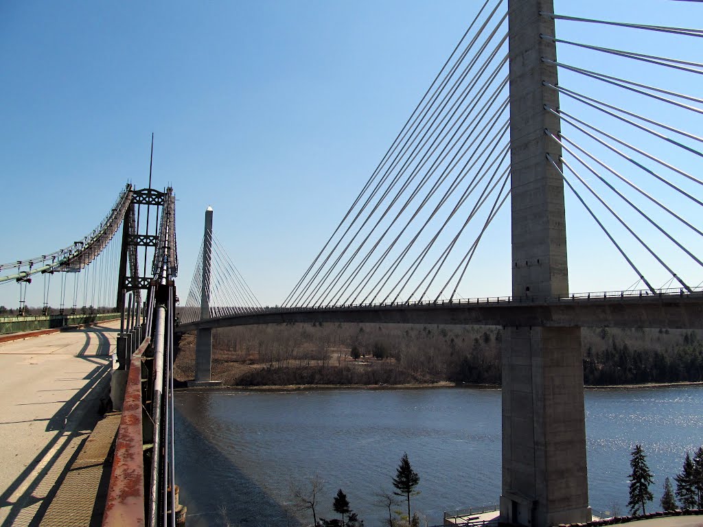 Waldo-Hancock Bridge and new Penobscot Narrow Bridge.