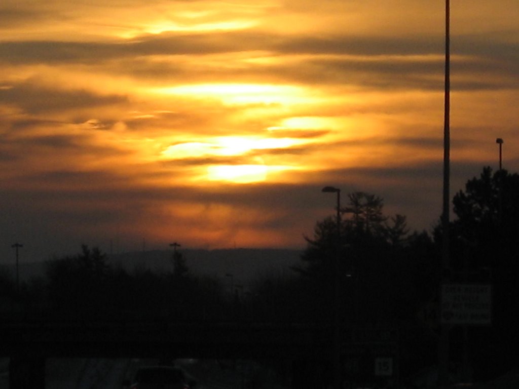 Sunrise on 395 Bangor Maine