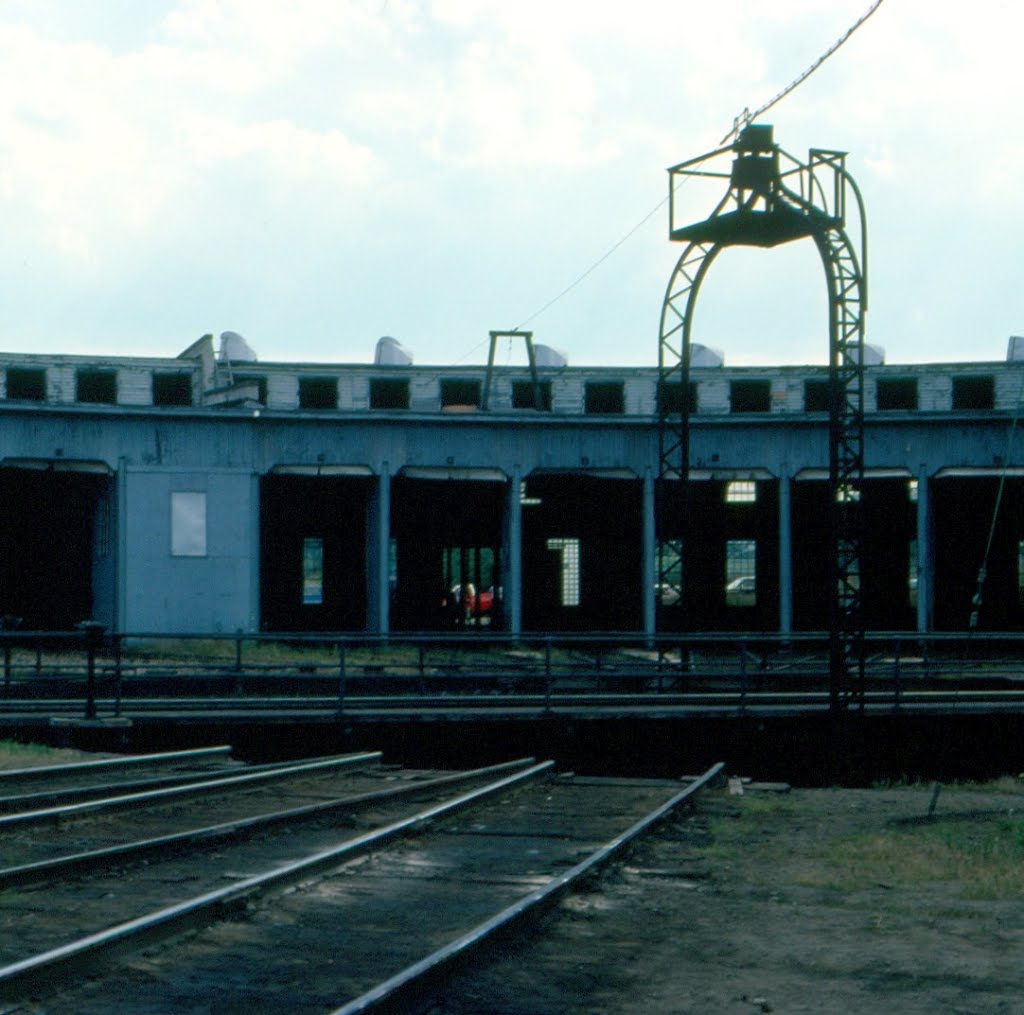 Maine Central Railroads Bangor Yard Turntable and Roundhouse at Bangor, ME