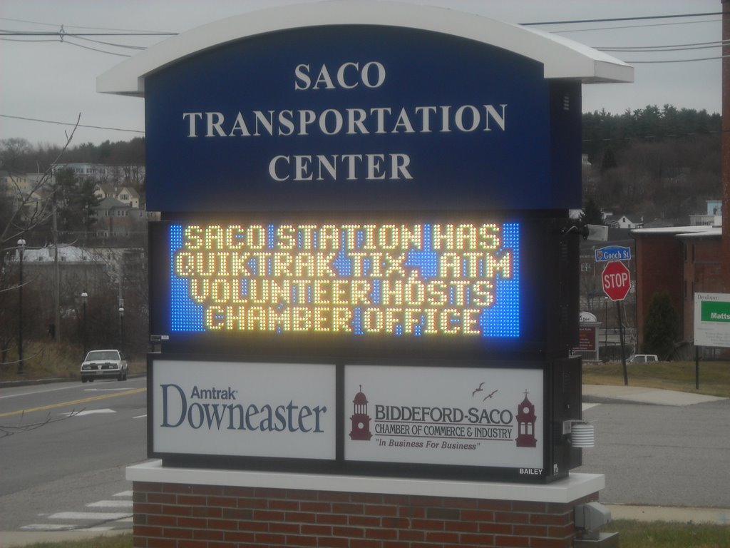 SACO MAINE TRANSPORTATION CENTER SIGN