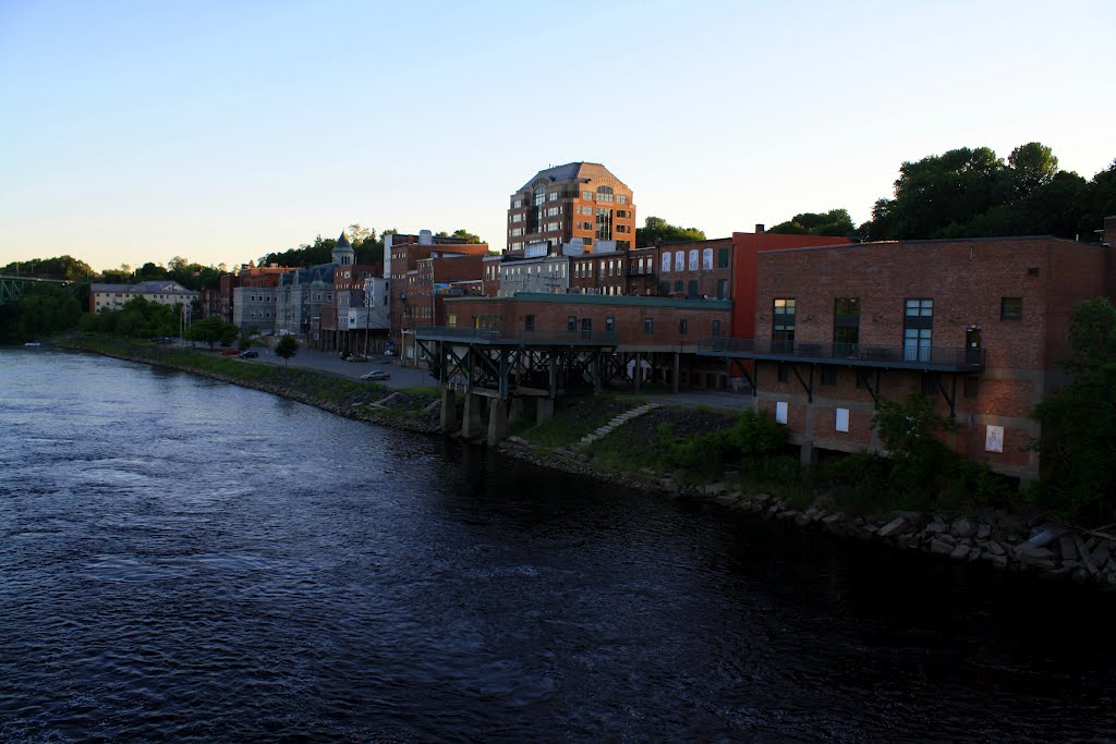 Downtown Augusta by Kennebec River.