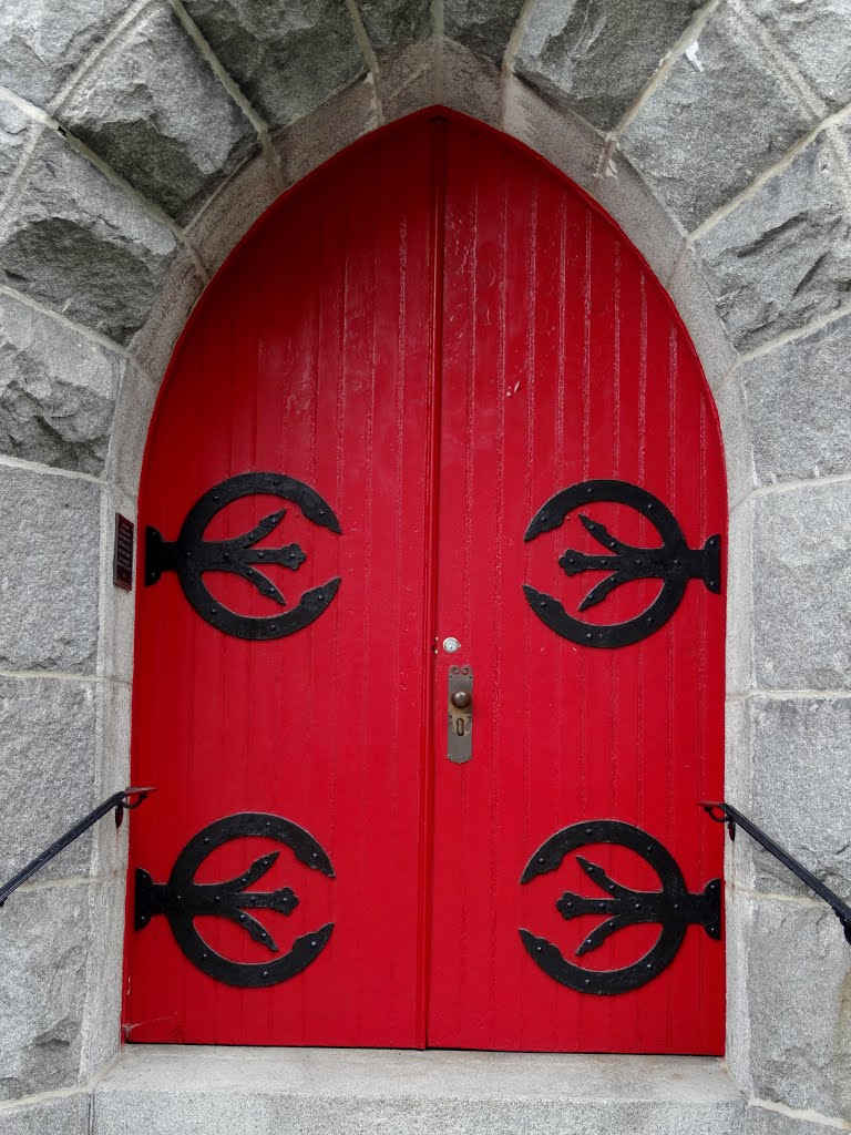 1886 St. Marks Episcopal Church doorway detail, Augusta Maine