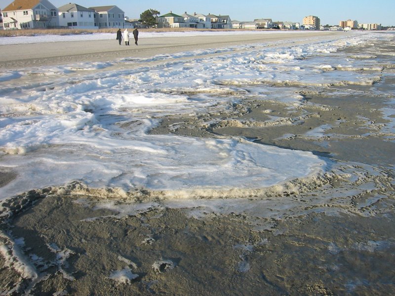 Old Orchard Beach frozen surf Feb 07