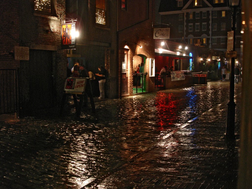 Wharf Street In The Night Rain