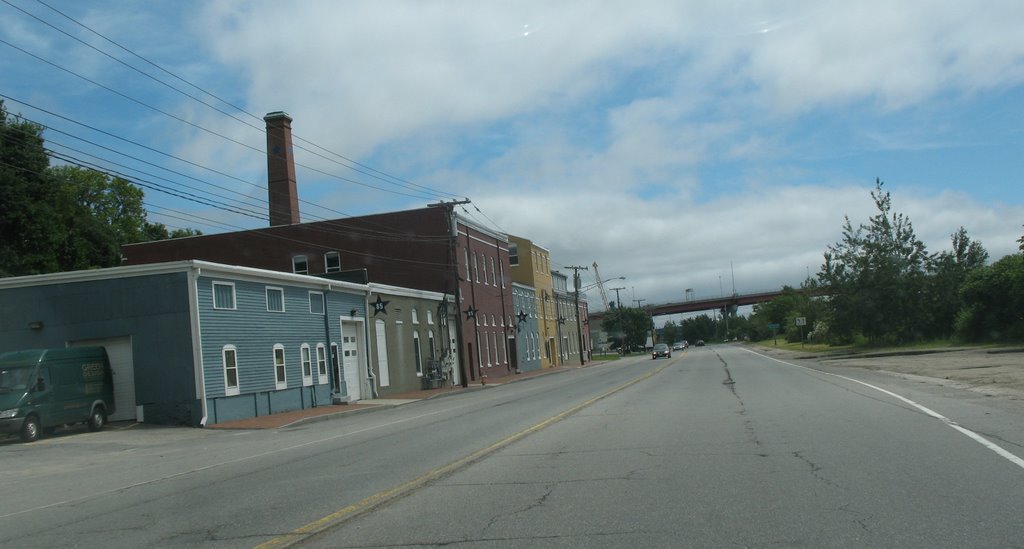 Colored buildings on Commercial