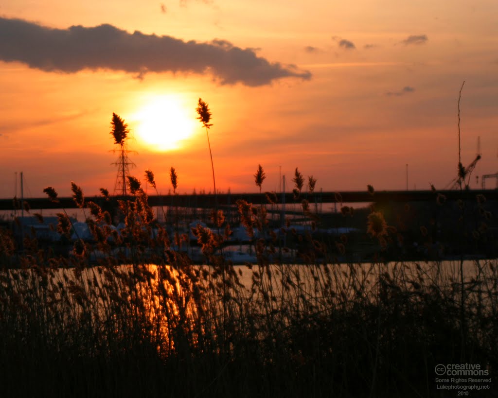 Sunset over South Port Marine