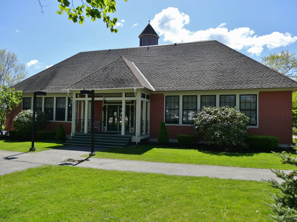 1894 Grove Street School, now the Town Office, 30 Main St., Freeport, Maine. Designed by John Calvin Stevens.