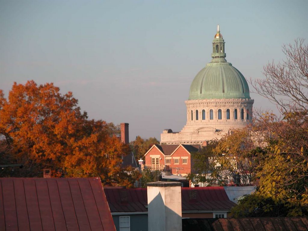 Sun set - Naval Academy chapel dome