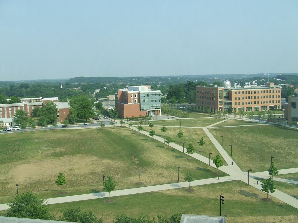 UMBC campus from the Library