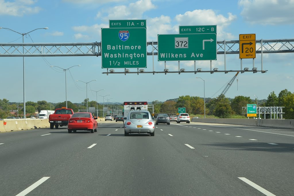 Interstate 95 1 1/2 Miles Ahead, Interstate 695, Southbound
