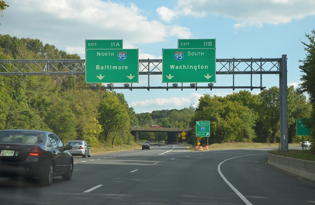 Exit 11A & 11B, Interstate 695, Southbound