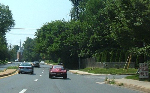 Entering Downtown Bethesda on Old Georgetown Road, MD, USA