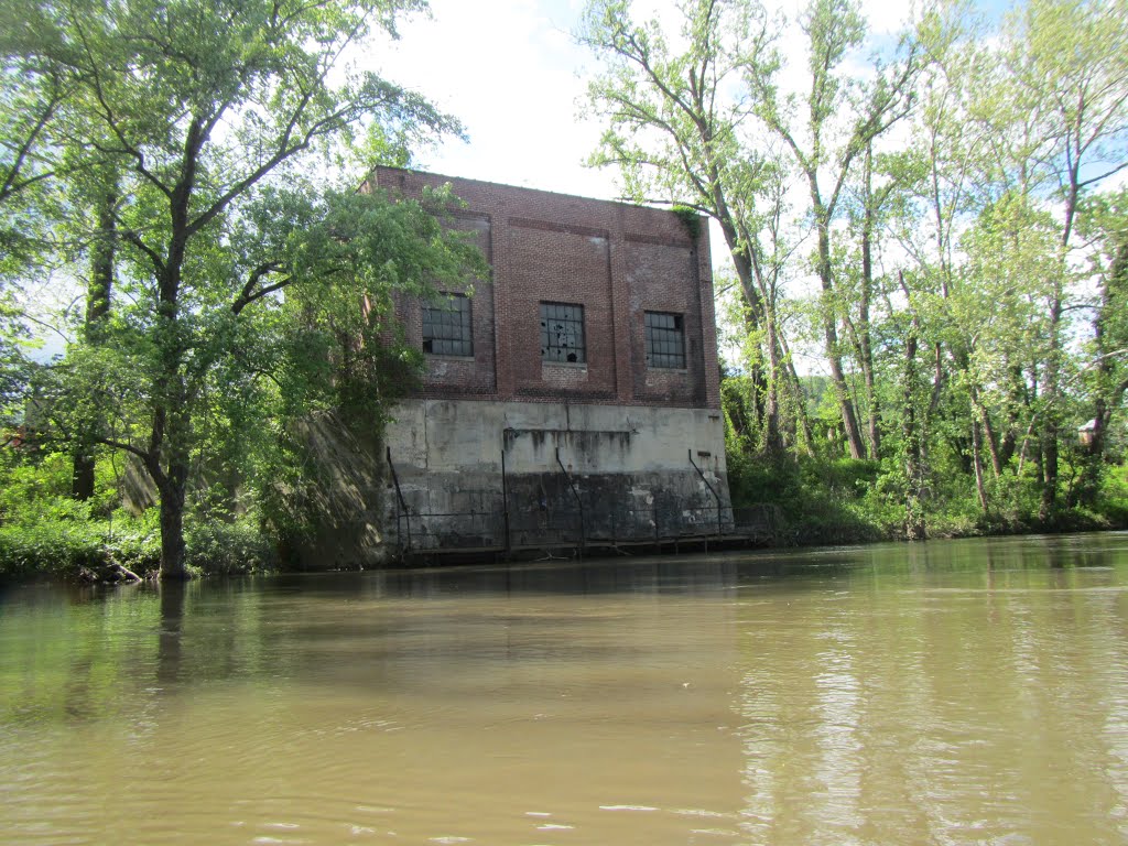 industrial building in the bank of the river