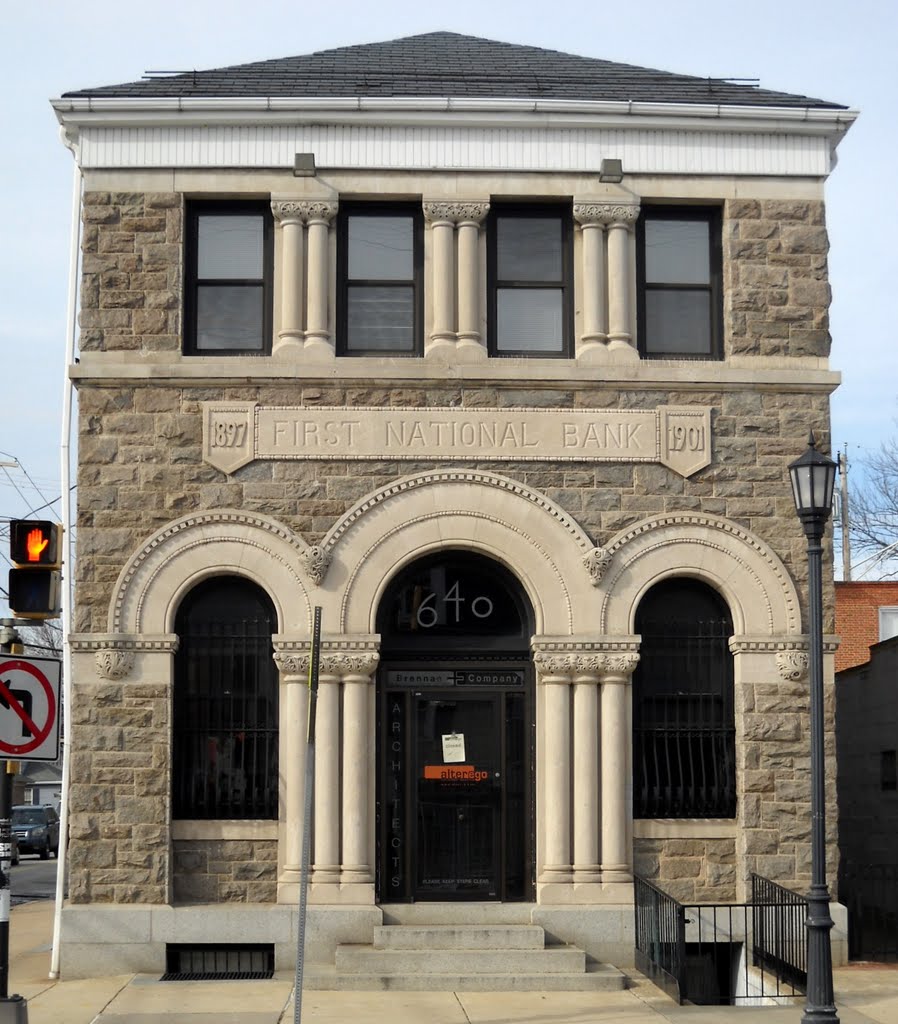 First National Bank, Historic National Road, 705 Frederick Road, Catonsville, MD, built 1902