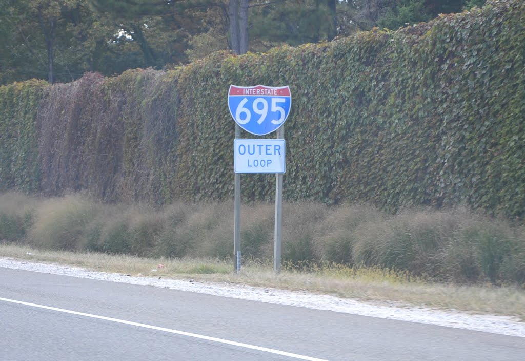 Southbound on Interstate 695 in Maryland