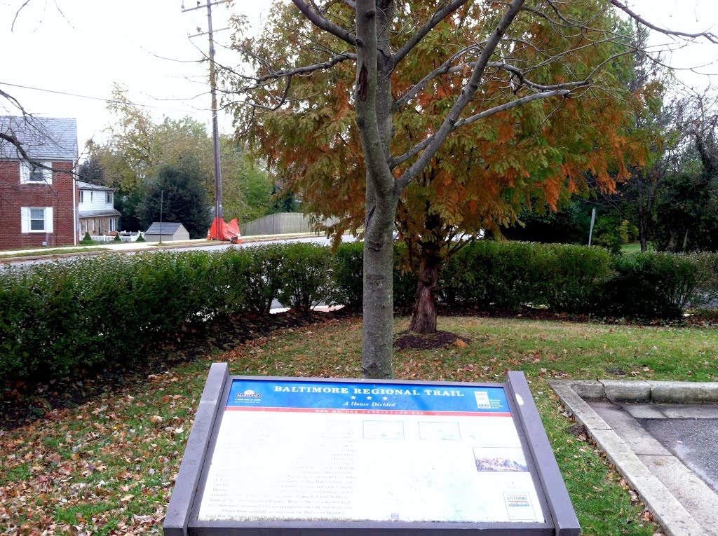 Baltimore Regional Trail: A House Divided Civil War Trails marker, Historic National Road, 1100 Frederick Road, Catonsville, MD,