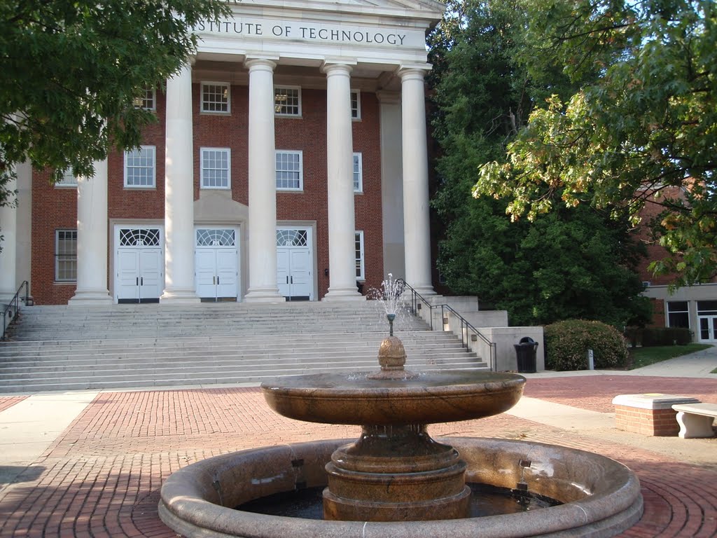 Fountain in front of Math Building