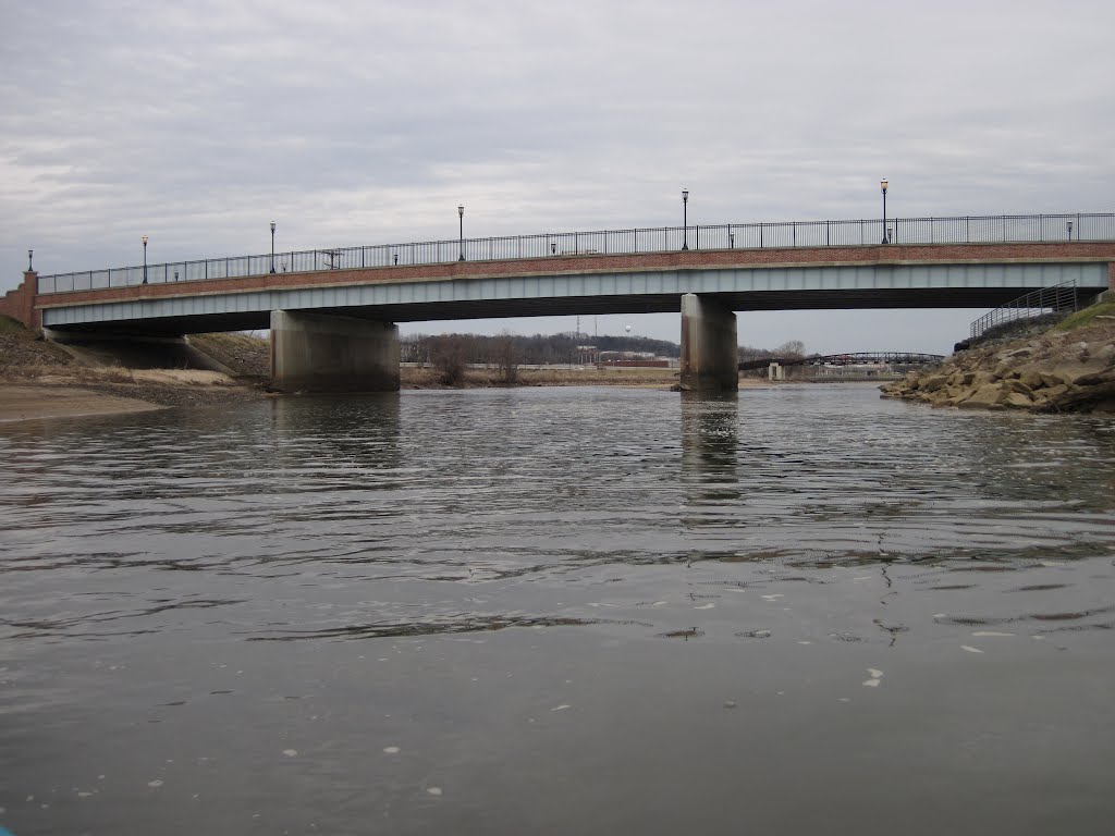 The route 1 bridge from upriver