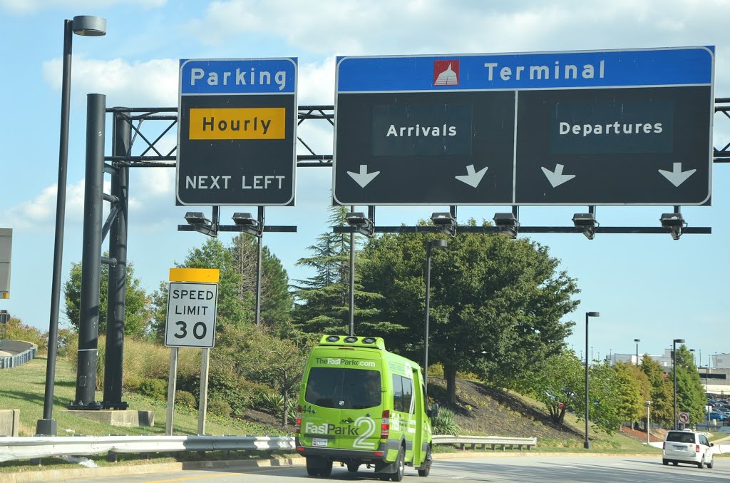 Approaching the Hourly Parking Area at BWI Airport
