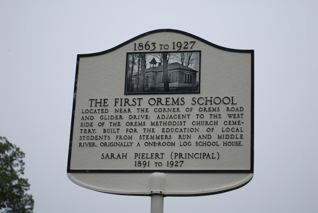The First Orems School
