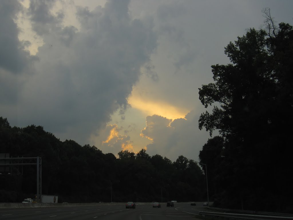 Along I495, Maryland. Sunset