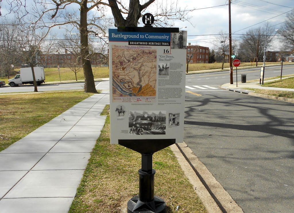 Brightwood Heritage Trail historical marker, Quackenbos St NW, Washington DC