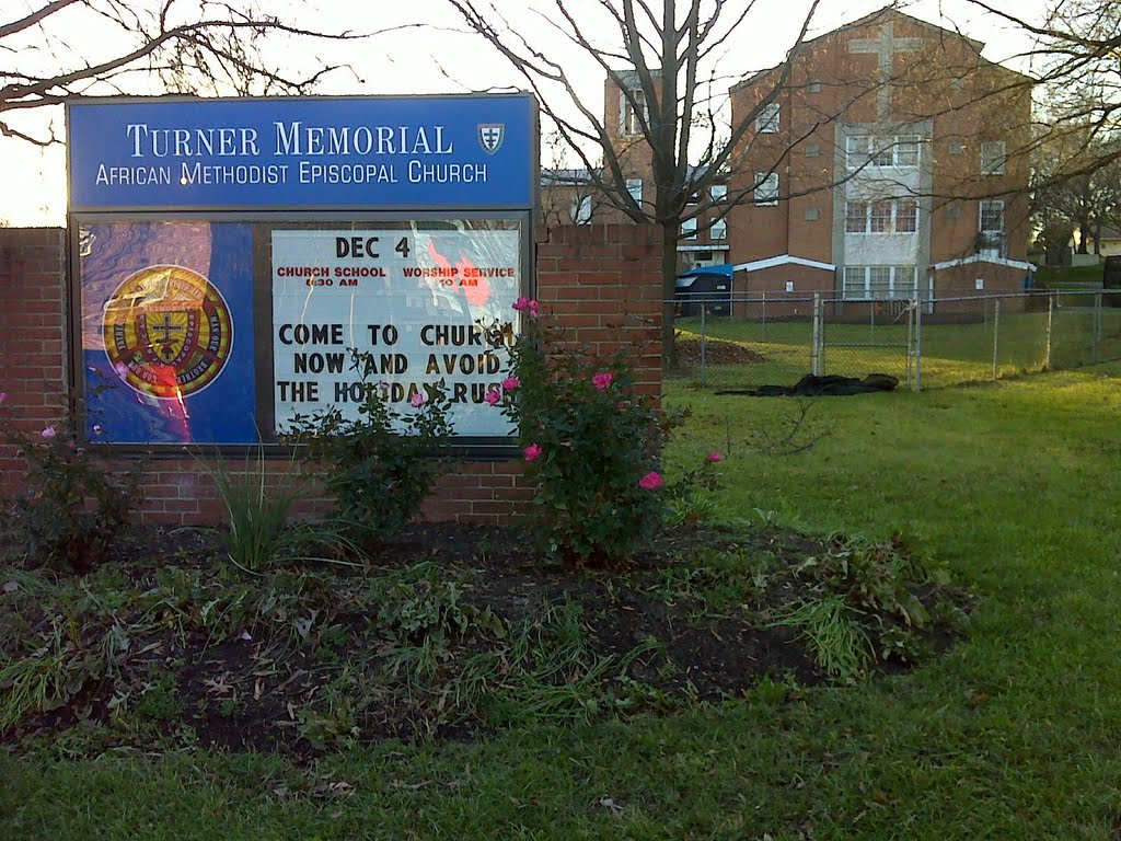 Roses in December at Turner Memorial Church