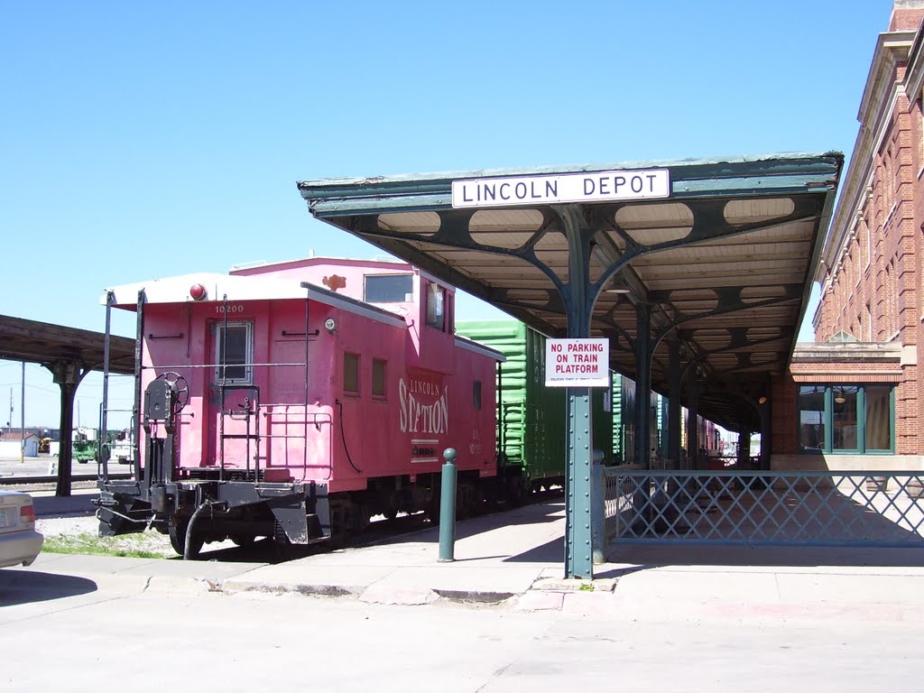 Old caboose at Haymarket, Lincoln