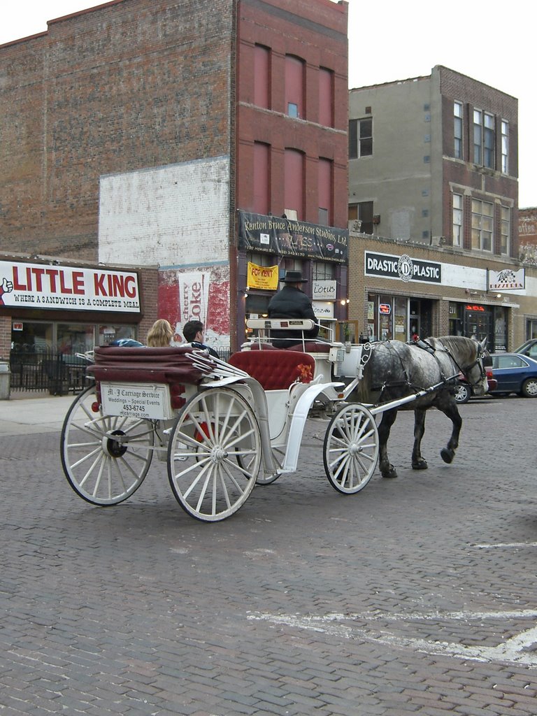koets in the old market in Omaha