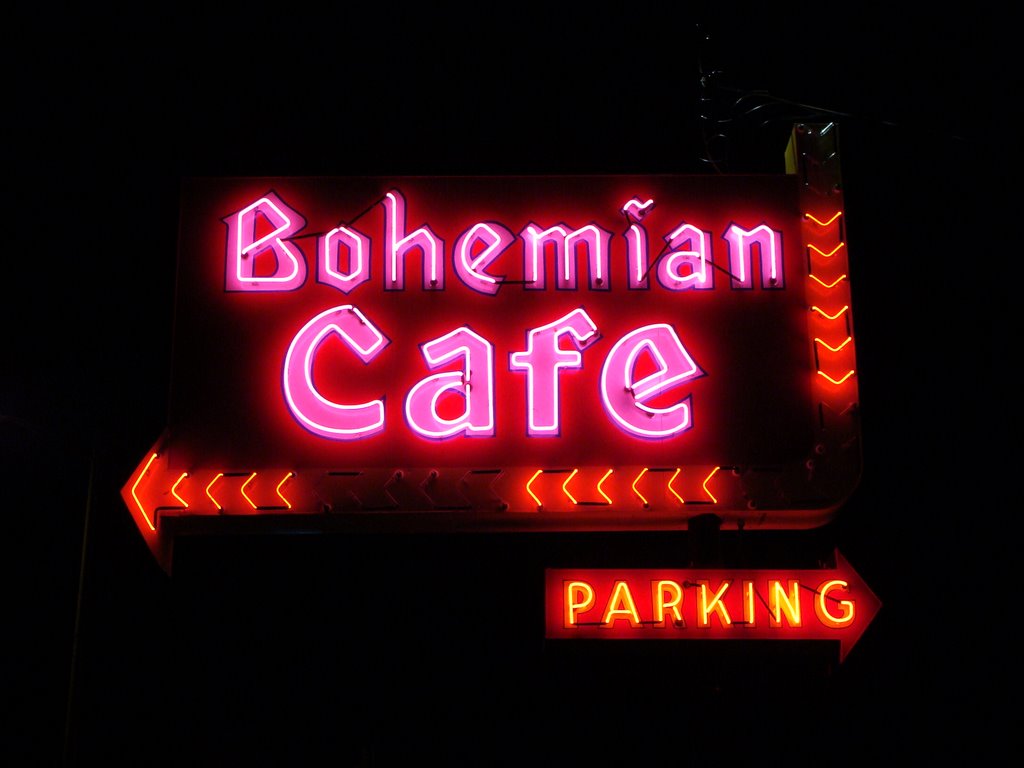 Bohemian Cafe Neon Sign