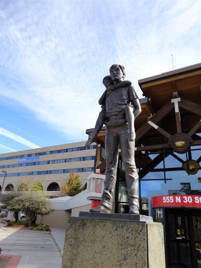 He Aint Heavy, Father, Hes MBrother statue,  Creighton University Medical Center, Omaha, NE