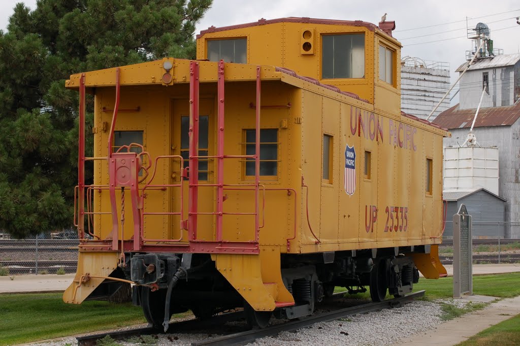 Union Pacific Railroad Caboose No. 25335 on display at Cozad, NE