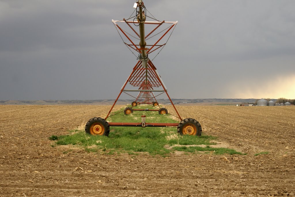 Merna, NE: Center Pivot & Storm Clouds